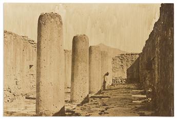 (MEXICO.) [Désiré Charnay, photographer.] Group of 3 photographs of Mayan and Zapotec ruins.